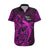 French Polynesia Bora Bora Hawaiian Shirt Polynesian Shark Tattoo With Hibiscus Pink Version LT14 Pink - Polynesian Pride