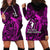 French Polynesia Bora Bora Hoodie Dress Polynesian Shark Tattoo With Hibiscus Pink Version LT14 - Polynesian Pride