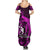 French Polynesia Bora Bora Summer Maxi Dress Polynesian Shark Tattoo With Hibiscus Pink Version LT14 - Polynesian Pride