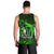 French Polynesia Bora Bora Men Tank Top Polynesian Shark Tattoo With Hibiscus Green Version LT14 - Polynesian Pride