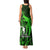 French Polynesia Bora Bora Tank Maxi Dress Polynesian Shark Tattoo With Hibiscus Green Version LT14 - Polynesian Pride