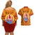 Personalised French Polynesia Couples Matching Off Shoulder Short Dress and Hawaiian Shirt Coat Of Arms With Polynesian Plumeria LT14 - Polynesian Pride