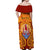 Personalised French Polynesia Off Shoulder Maxi Dress Coat Of Arms With Polynesian Plumeria LT14 - Polynesian Pride