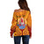 Personalised French Polynesia Off Shoulder Sweater Coat Of Arms With Polynesian Plumeria LT14 - Polynesian Pride