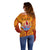 Personalised French Polynesia Off Shoulder Sweater Coat Of Arms With Polynesian Plumeria LT14 - Polynesian Pride