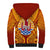 Personalised French Polynesia Sherpa Hoodie Coat Of Arms With Polynesian Plumeria LT14 - Polynesian Pride