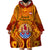 Personalised French Polynesia Wearable Blanket Hoodie Coat Of Arms With Polynesian Plumeria LT14 - Polynesian Pride