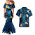 Tokelau Fakaofo Atoll Couples Matching Mermaid Dress and Hawaiian Shirt Polynesian Tattoo Plumeria With Map