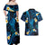 Tokelau Fakaofo Atoll Couples Matching Off Shoulder Maxi Dress and Hawaiian Shirt Polynesian Tattoo Plumeria With Map