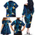 Tokelau Fakaofo Atoll Family Matching Off The Shoulder Long Sleeve Dress and Hawaiian Shirt Polynesian Tattoo Plumeria With Map