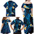 Tokelau Fakaofo Atoll Family Matching Off Shoulder Maxi Dress and Hawaiian Shirt Polynesian Tattoo Plumeria With Map