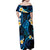 Tokelau Fakaofo Atoll Family Matching Off Shoulder Maxi Dress and Hawaiian Shirt Polynesian Tattoo Plumeria With Map