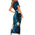 Tokelau Fakaofo Atoll Family Matching Short Sleeve Bodycon Dress and Hawaiian Shirt Polynesian Tattoo Plumeria With Map