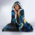 Tokelau Fakaofo Atoll Hooded Blanket Polynesian Tattoo Plumeria With Map