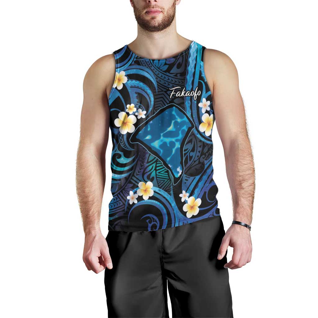 Tokelau Fakaofo Atoll Men Tank Top Polynesian Tattoo Plumeria With Map