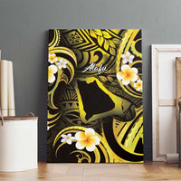 Tokelau Atafu Atoll Canvas Wall Art Polynesian Tattoo Plumeria With Map