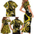 Tokelau Atafu Atoll Family Matching Short Sleeve Bodycon Dress and Hawaiian Shirt Polynesian Tattoo Plumeria With Map