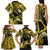 Tokelau Atafu Atoll Family Matching Tank Maxi Dress and Hawaiian Shirt Polynesian Tattoo Plumeria With Map