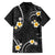 Black And Gray Family Matching Off Shoulder Maxi Dress and Hawaiian Shirt Curves Polynesian Tattoo Mix Plumeria Flowers