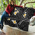 Black And Gray Quilt Curves Polynesian Tattoo Mix Plumeria Flowers