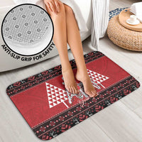 Personalized Hawaii Skull Christmas Bathroom Set Mele Kalikimaka Hawaiian Kakau - Polynesian Pride