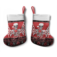 Personalized Hawaii Skull Christmas Stocking Mele Kalikimaka Hawaiian Kakau - Polynesian Pride