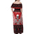 Personalized Hawaii Skull Christmas Family Matching Off Shoulder Maxi Dress and Hawaiian Shirt Mele Kalikimaka Hawaiian Kakau - Polynesian Pride