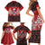 Personalized Hawaii Skull Christmas Family Matching Short Sleeve Bodycon Dress and Hawaiian Shirt Mele Kalikimaka Hawaiian Kakau - Polynesian Pride