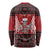 Personalized Hawaii Skull Christmas Long Sleeve Shirt Mele Kalikimaka Hawaiian Kakau - Polynesian Pride