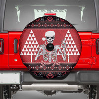 Personalized Hawaii Skull Christmas Spare Tire Cover Mele Kalikimaka Hawaiian Kakau - Polynesian Pride