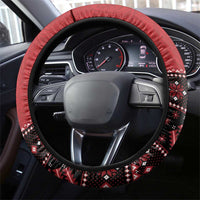 Hawaii Skull Christmas Steering Wheel Cover Mele Kalikimaka Hawaiian Kakau - Polynesian Pride