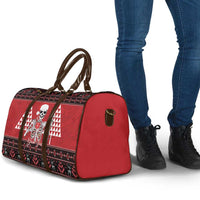 Personalized Hawaii Skull Christmas Travel Bag Mele Kalikimaka Hawaiian Kakau - Polynesian Pride