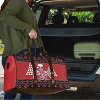 Personalized Hawaii Skull Christmas Travel Bag Mele Kalikimaka Hawaiian Kakau - Polynesian Pride