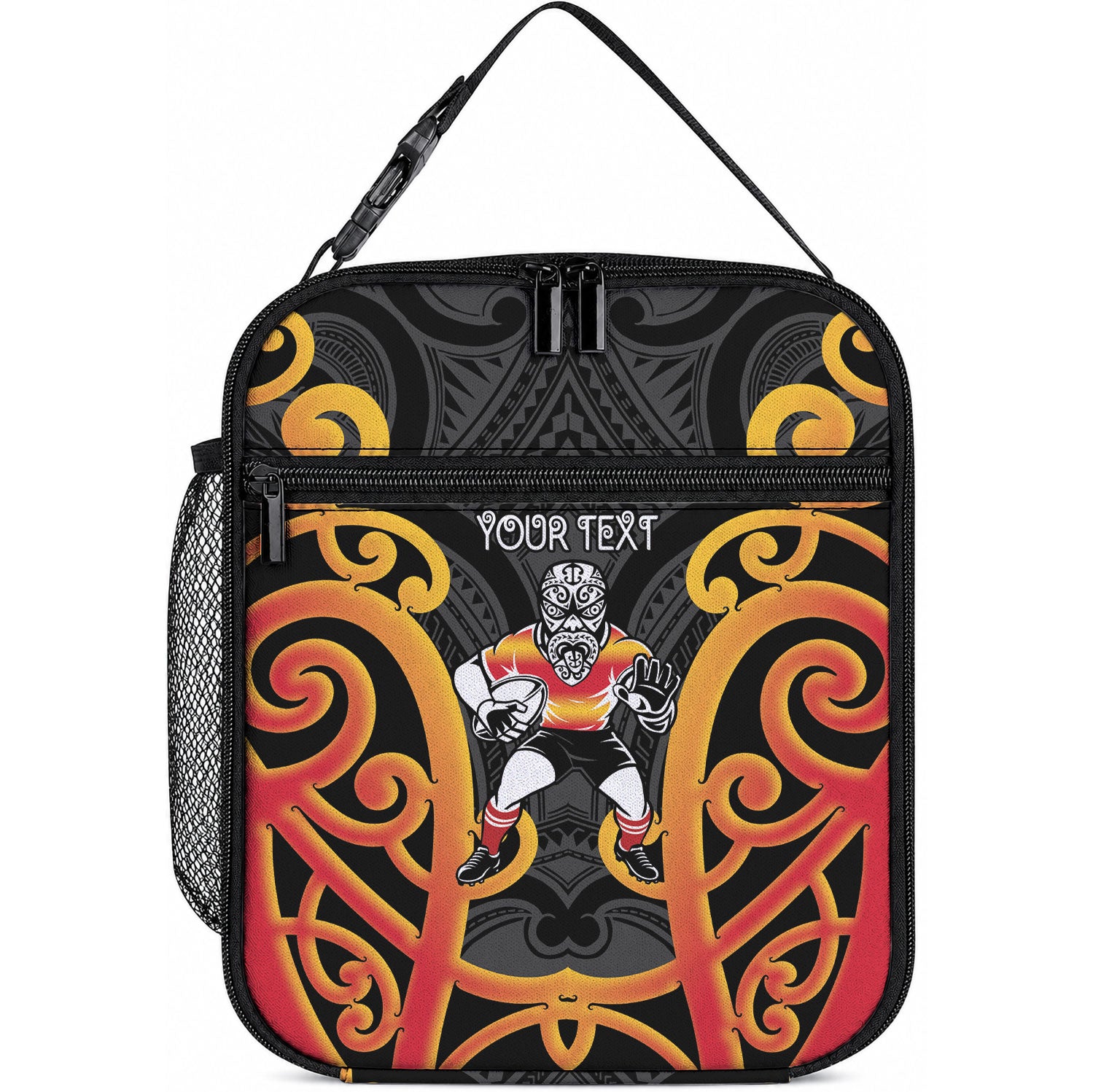 Waikato Custom Rugby New Zealand Lunch Bag Aotearoa Maori Pukana Tiki Mascot