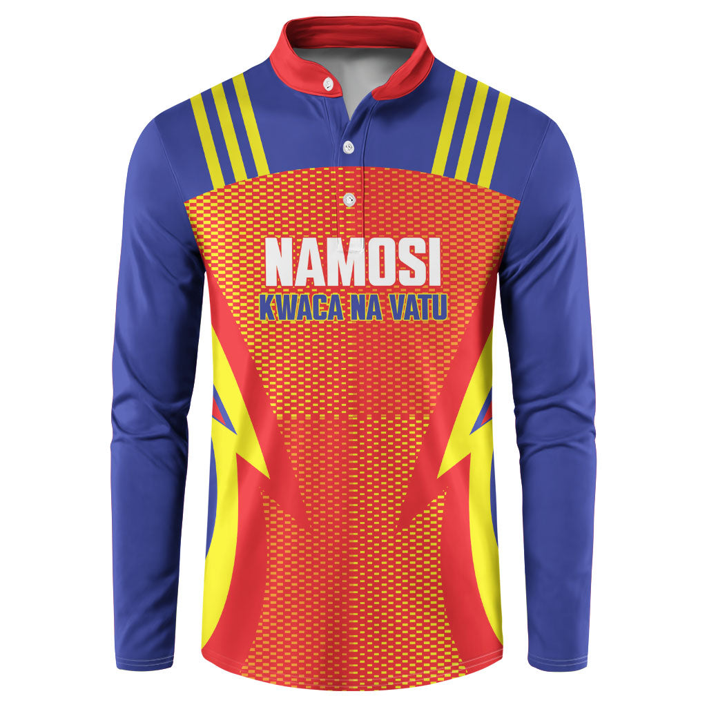Namosi Fiji 2026 Rugby Custom Button Sweatshirt Kwaca Na Vatu LT14 Red - Polynesian Pride
