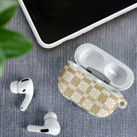 Beige Ngatu Pattern Malo e Lelei Tonga AirPods Case LT14 - Polynesian Pride