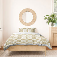 Beige Ngatu Pattern Malo e Lelei Tonga Bedding Set