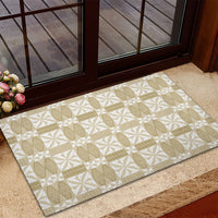 Beige Ngatu Pattern Malo e Lelei Tonga Rubber Doormat