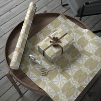Beige Ngatu Pattern Malo e Lelei Tonga Wrapping Paper LT14 - Polynesian Pride