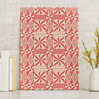 Red Ngatu Pattern Malo e Lelei Tonga Canvas Wall Art LT14 Without Frame Red - Polynesian Pride