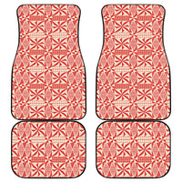 Red Ngatu Pattern Malo e Lelei Tonga Car Mats LT14 - Polynesian Pride