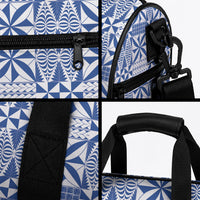 Blue Ngatu Pattern Malo e Lelei Tonga Duffle Bag LT14 - Polynesian Pride