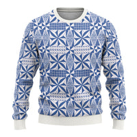 Blue Ngatu Pattern Malo e Lelei Tonga Ugly Christmas Sweater LT14 - Polynesian Pride