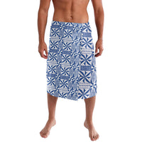 Blue Ngatu Pattern Malo e Lelei Tonga Lavalava LT14 Blue - Polynesian Pride