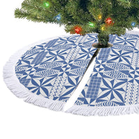 Blue Ngatu Pattern Malo e Lelei Tonga Tree Skirt LT14 - Polynesian Pride