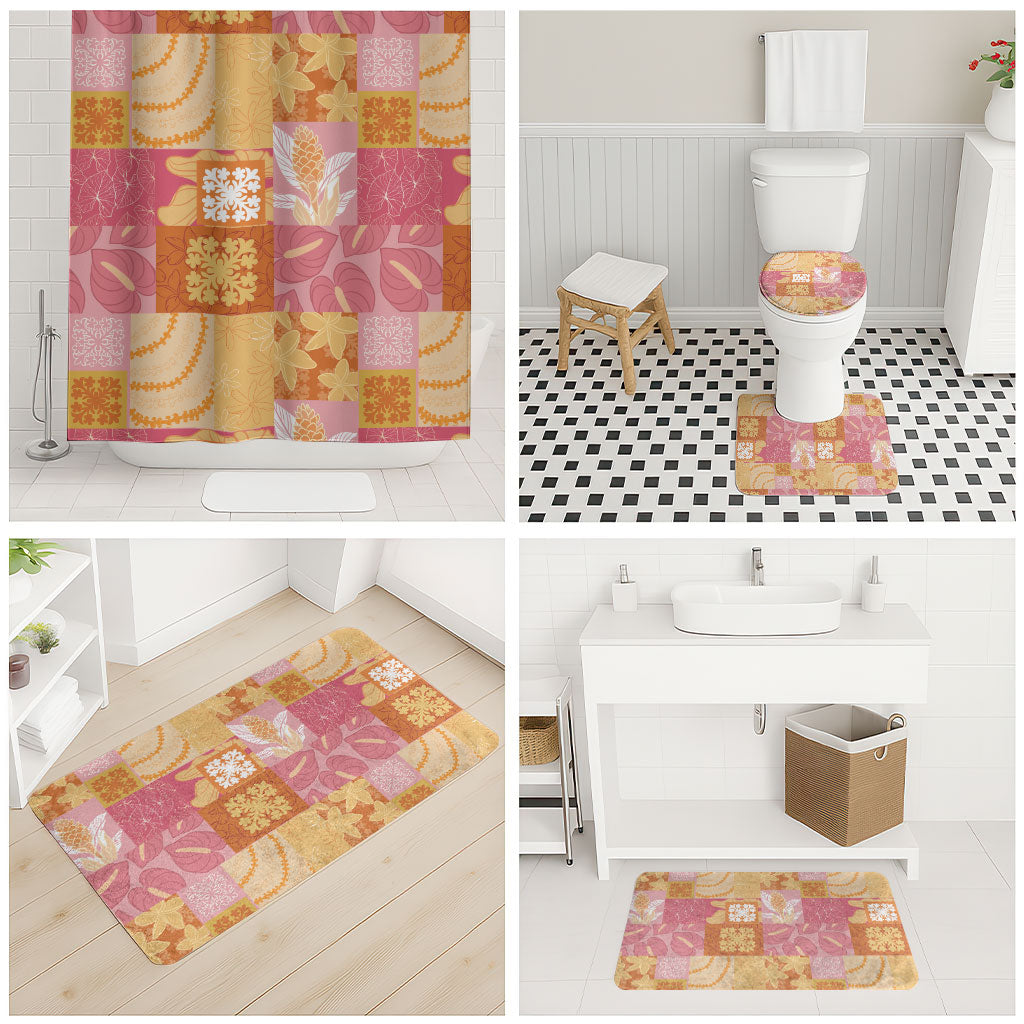 Aloha Hawaii Quilt Floral Patchwork Style Bathroom Set LT14 - Polynesian Pride