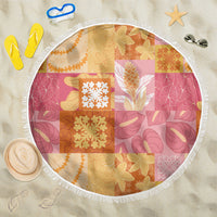 Aloha Hawaii Quilt Floral Patchwork Style Beach Blanket LT14 One Size 150cm Multicolor - Polynesian Pride