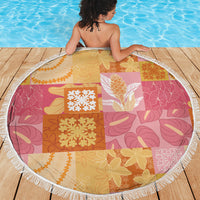 Aloha Hawaii Quilt Floral Patchwork Style Beach Blanket LT14 - Polynesian Pride