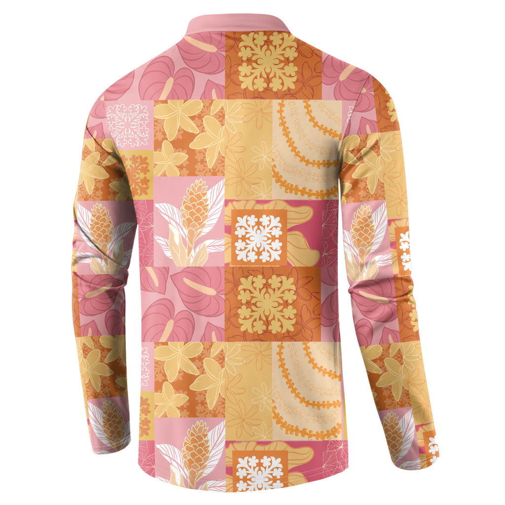 Aloha Hawaii Quilt Floral Patchwork Style Button Sweatshirt LT14 - Polynesian Pride