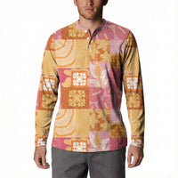 Aloha Hawaii Quilt Floral Patchwork Style Button Sweatshirt LT14 - Polynesian Pride